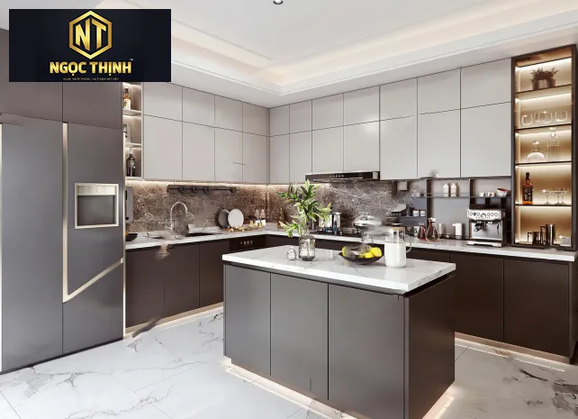 Xưởng Nội thất Ngọc Thịnh- Tủ bếp gỗ công nghiệp hiện đại năm 2023